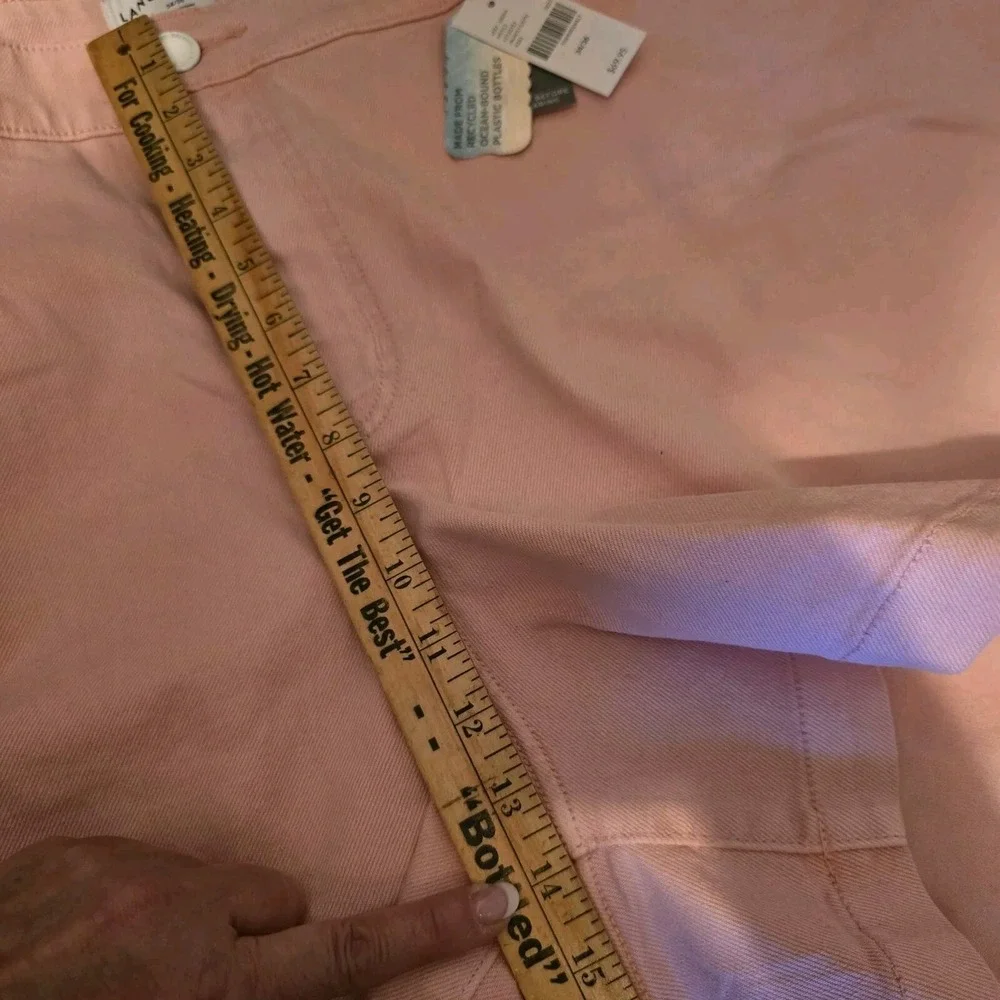 Lane Bryant NWT Women Signature Fit Plus Pink Denim Shorts Sz 34-36 recycled $70